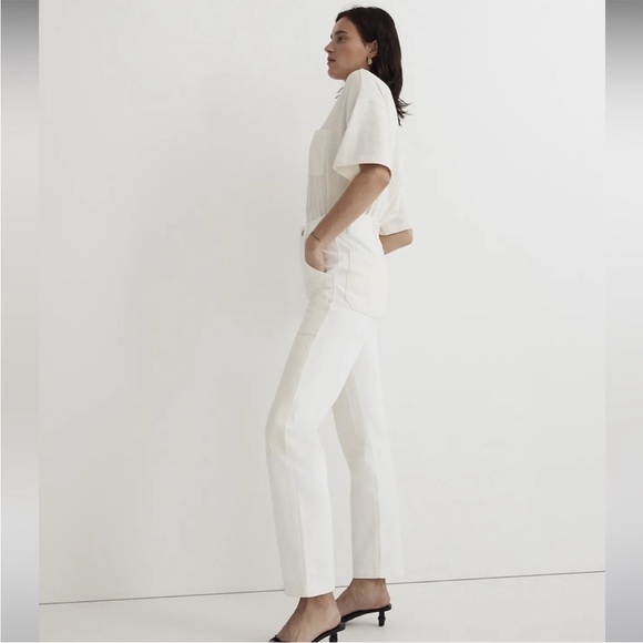SALE! NWT Madewell White/Cream '90s Straight Jean: Two-Tone Workwear Ed. Sz.30 - Picture 3 of 10